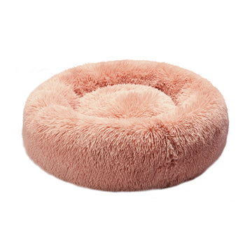 Pet Bed Cat Dog Donut Nest Calming Kennel Cave Deep Sleeping Pink XL PaWz